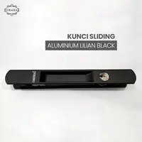 Kunci Sliding Aluminium Lilian Dekkson Black