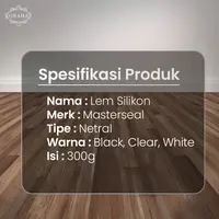 LEM SILIKON SEALANT MASTERSEAL NETRAL - Clear
