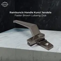 Rambuncis Handle Kunci Jendela | Faster Cokelat Brown Lubang Dua