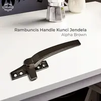 Rambuncis Handle Kunci Jendela Alpha Cokelat Brown