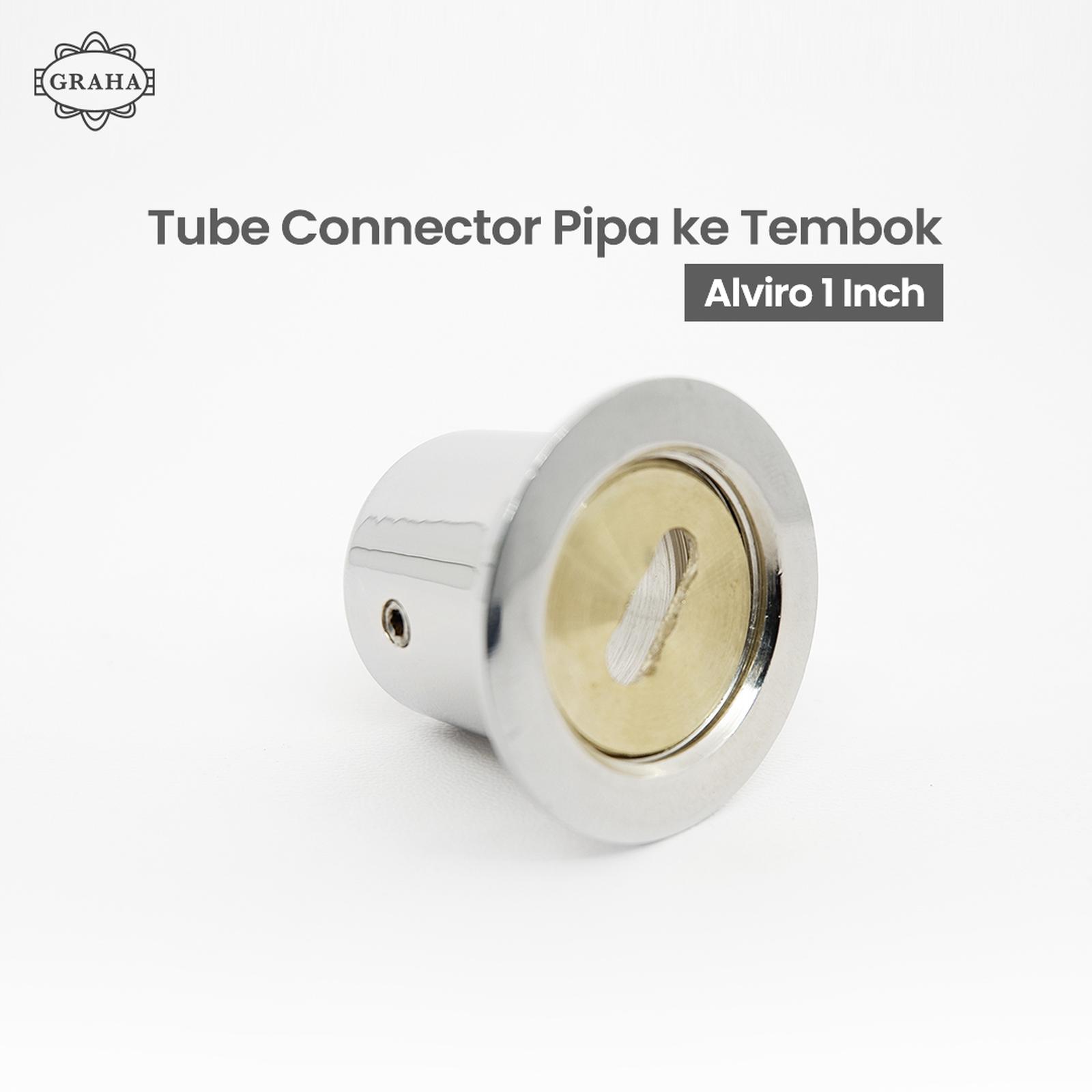 Tube Connector Konektor Penghubung Pipa ke Tembok Alviro 1 Inch